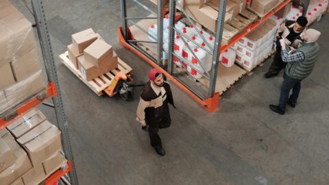 men working in a warehouse